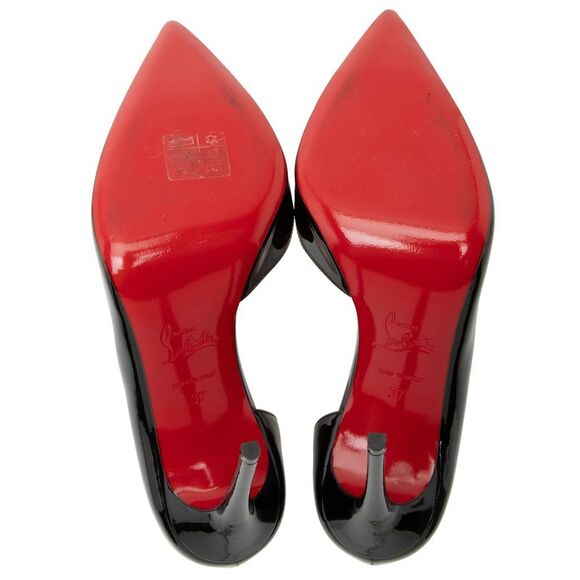 Christian Louboutin Patent Leather Iriza d'Orsay Pumps - Size 7 / 37 - Picture 5 of 7